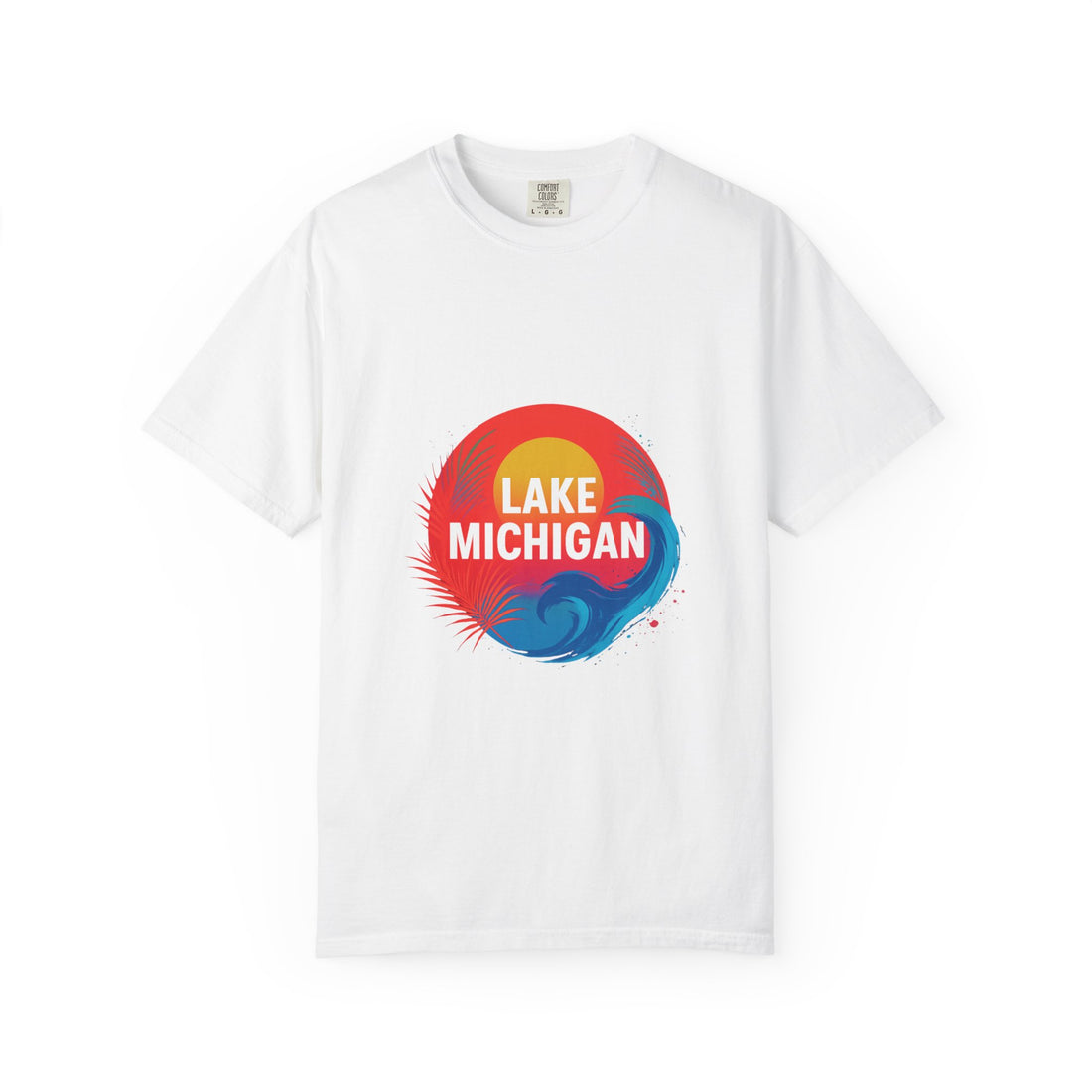 Lake Michigan Graphic T-Shirt, Unisex Summer Tee, Casual Beachwear, Great for Vacations, Lakeside Living, Gift for Travelers