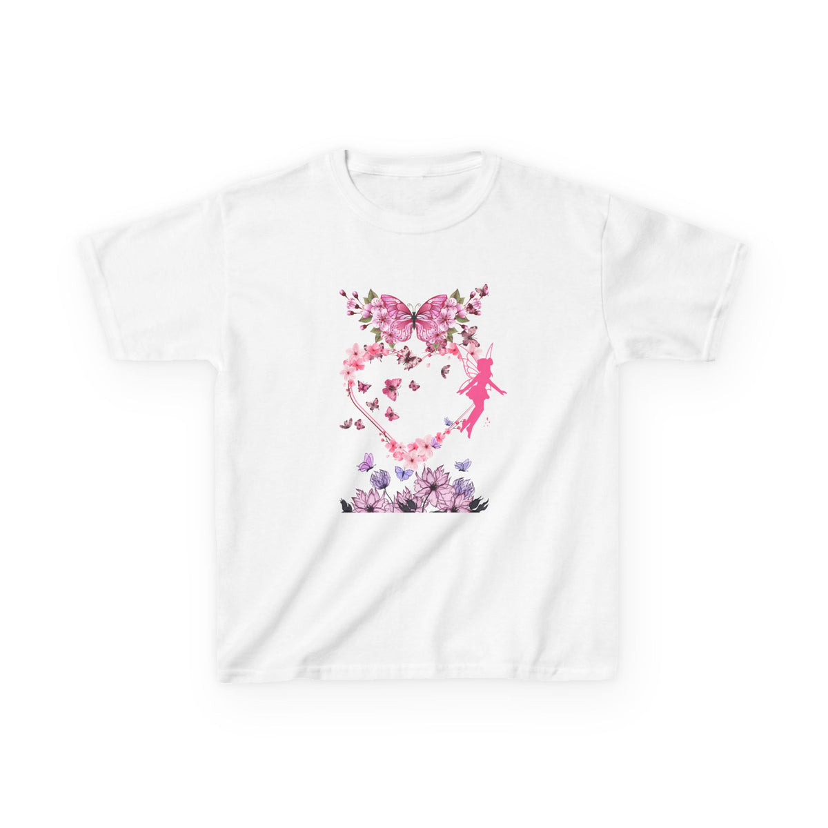 Floral Heart Kids Tee | Cute Floral T-Shirt for Kids, Gift for Birthdays, Spring Outfit, Family Photos, Casual Wear
