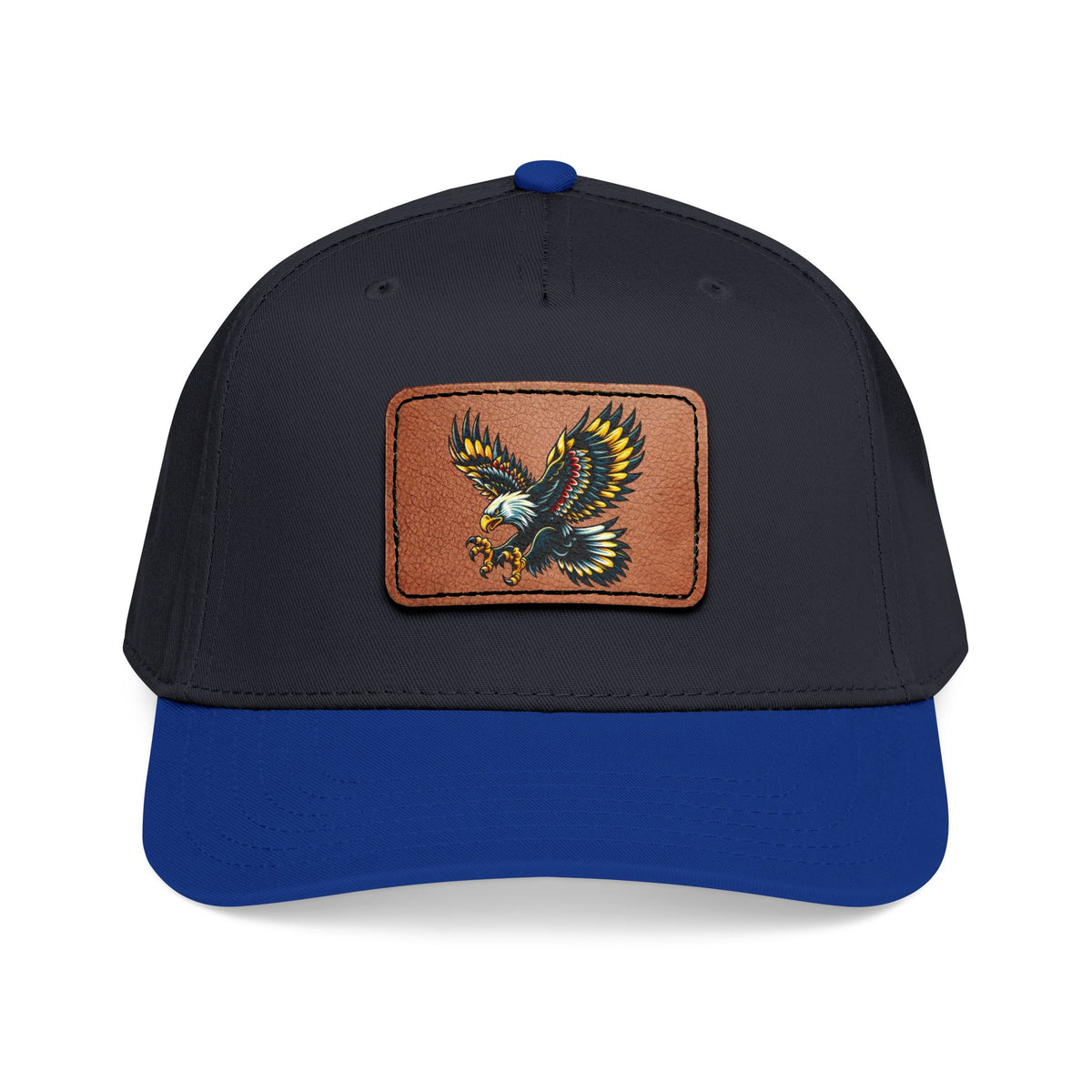 Eagle Leather Patch Baseball Cap — Vintage Flight Embroidered Patch Hat