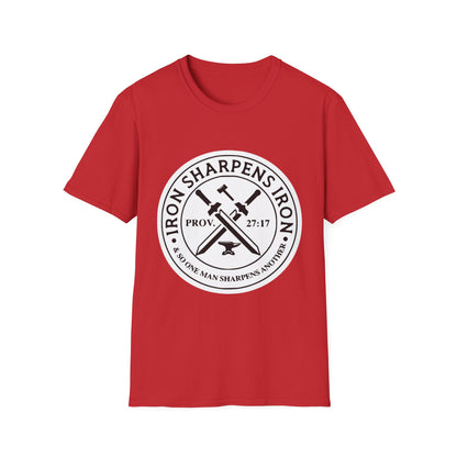 T-Shirt — "Iron Sharpens Iron" Christian Workout Tee (Prov. 27:17)