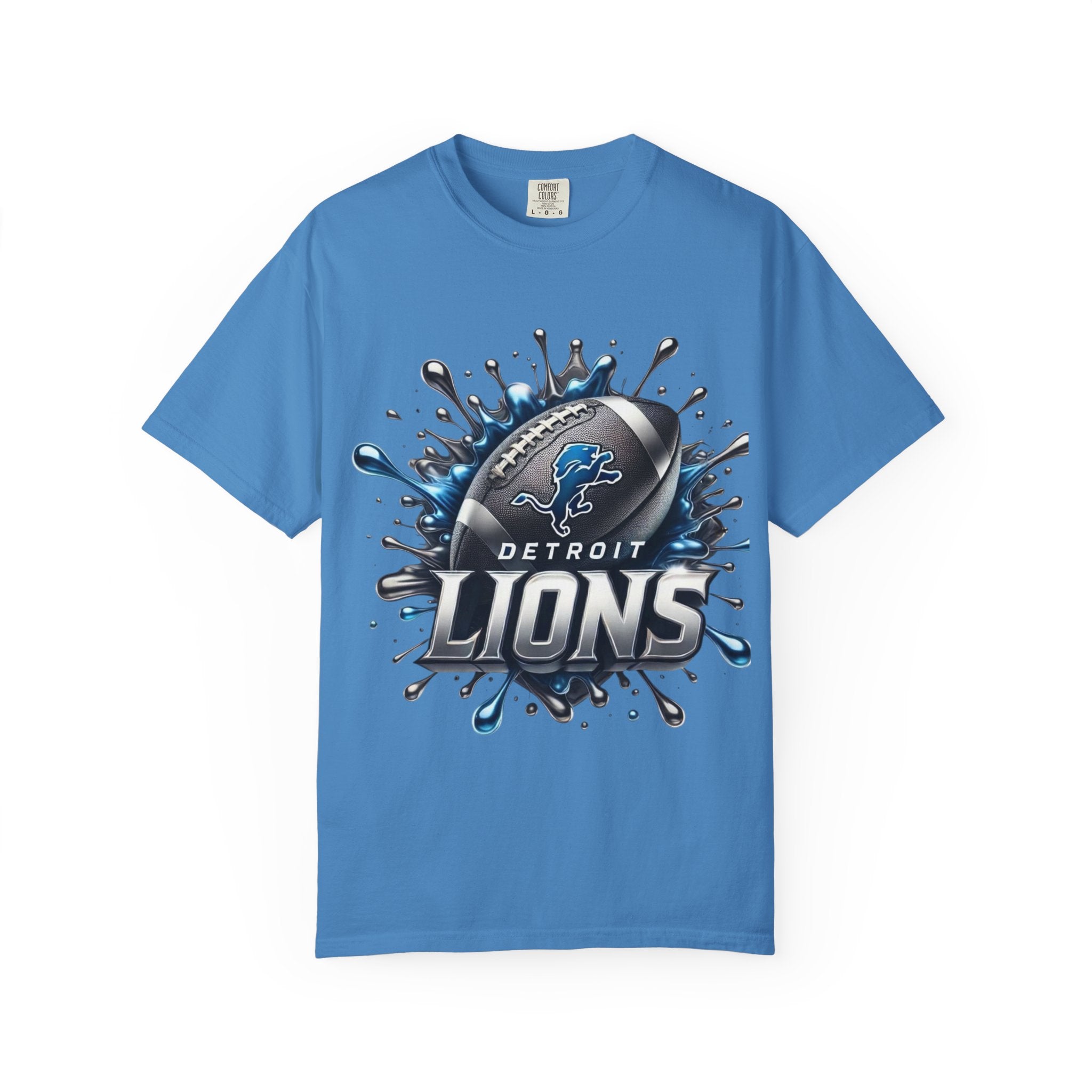 Detroit Lions Football Splash T-Shirt