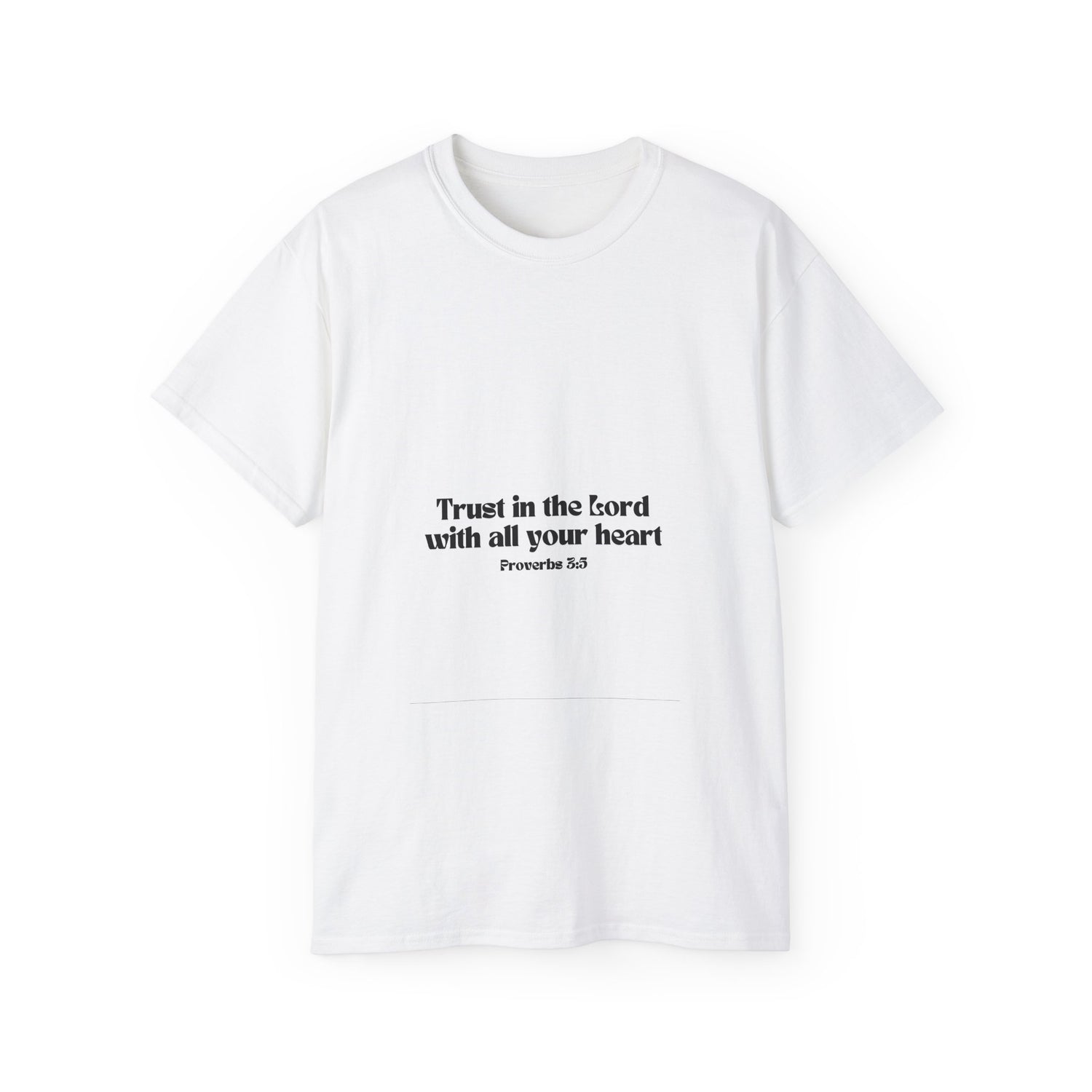Inspirational Faith T-Shirt - Trust in the Lord with All Your Heart