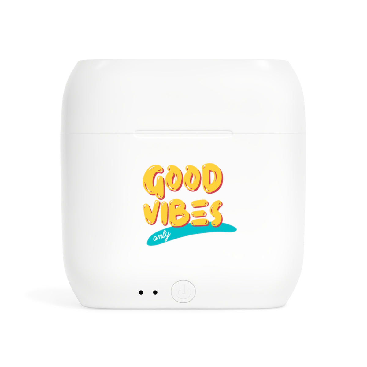 Good Vibes Wireless Earbuds Case — Retro Beach Design