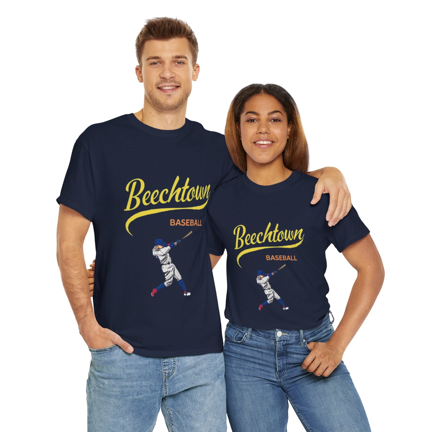 Unisex Heavy Cotton Tee - Beachtown Printed  T-Shirt - Comfortable Casual Wear Tee - Unique Graphic Tee - Gift