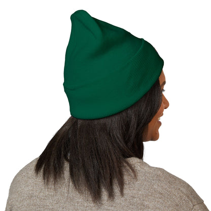 Cozy Embroidered Cuffed Beanie - Winter Warmth &amp; Style