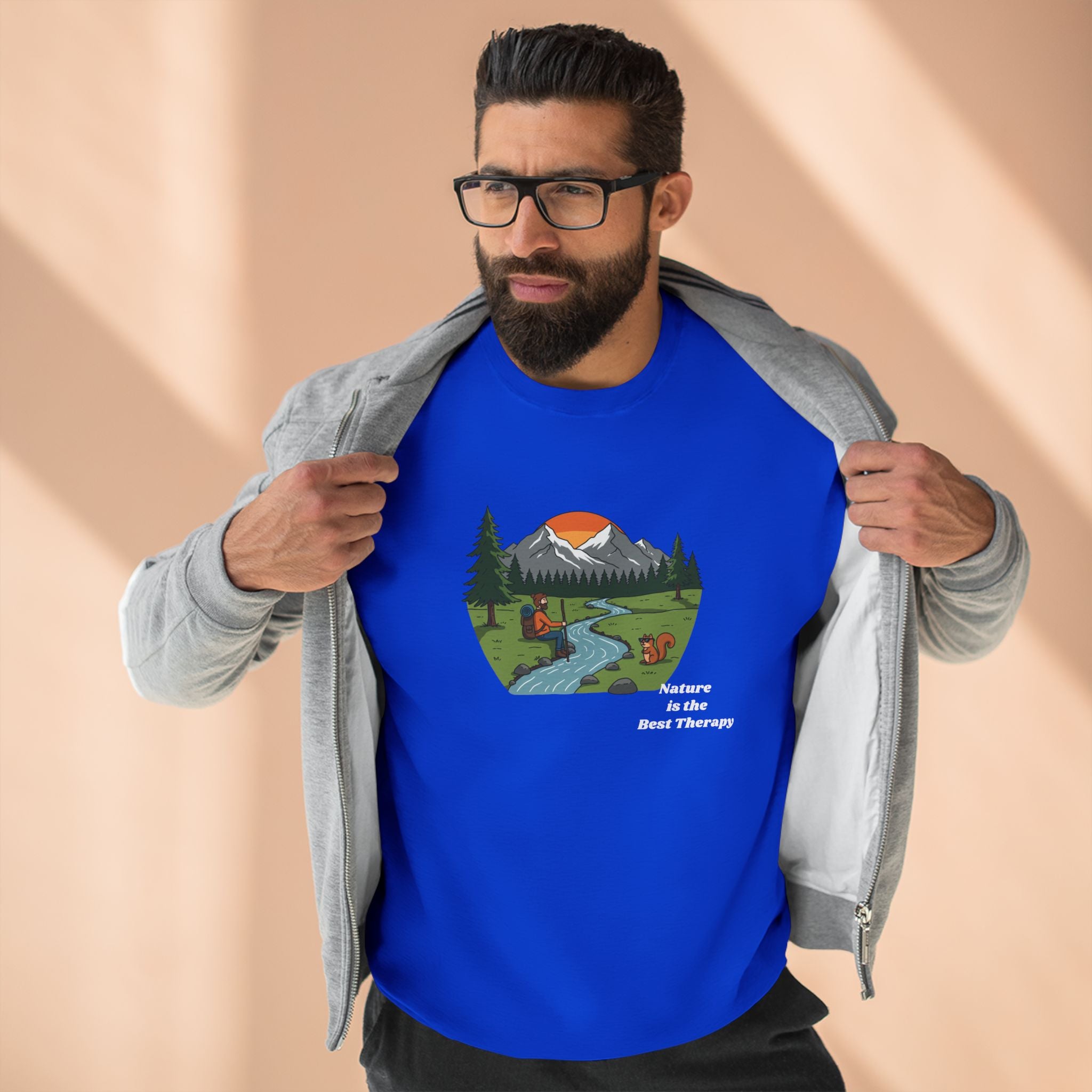 Nature Therapy Unisex Crewneck Sweatshirt | Cozy Outdoor Vibes