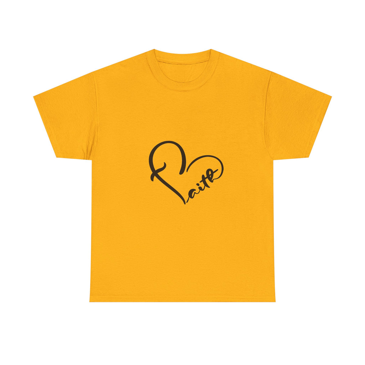 Unisex Heavy Cotton Tee - Stylish Heart Design for Love Enthusiasts