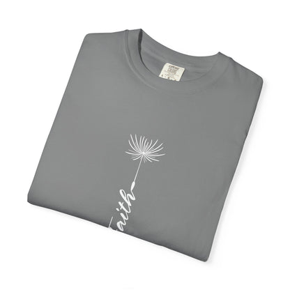 Faith Unisex Garment-Dyed T-Shirt - Inspirational Teal Tee for Everyday Wear