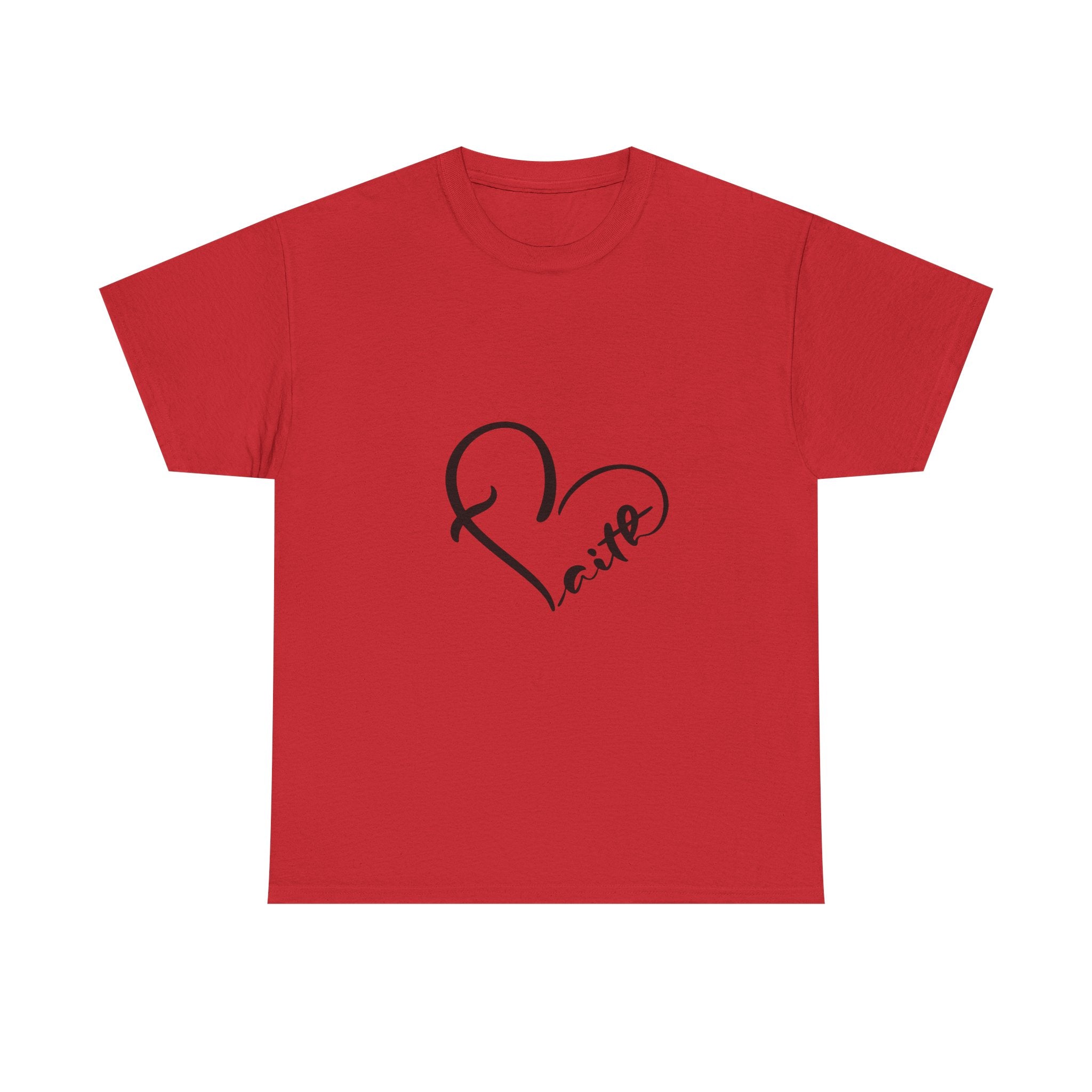 Unisex Heavy Cotton Tee - Stylish Heart Design for Love Enthusiasts