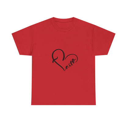 Unisex Heavy Cotton Tee - Stylish Heart Design for Love Enthusiasts