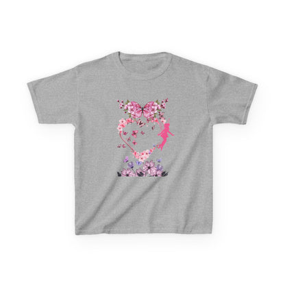 Floral Heart Kids Tee | Cute Floral T-Shirt for Kids, Gift for Birthdays, Spring Outfit, Family Photos, Casual Wear