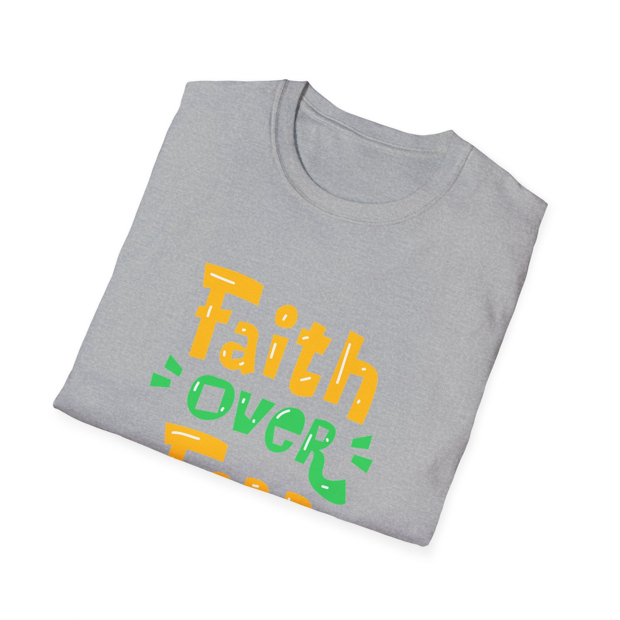 Faith Over Fear Unisex Softstyle T-Shirt - Inspirational Graphic Tee