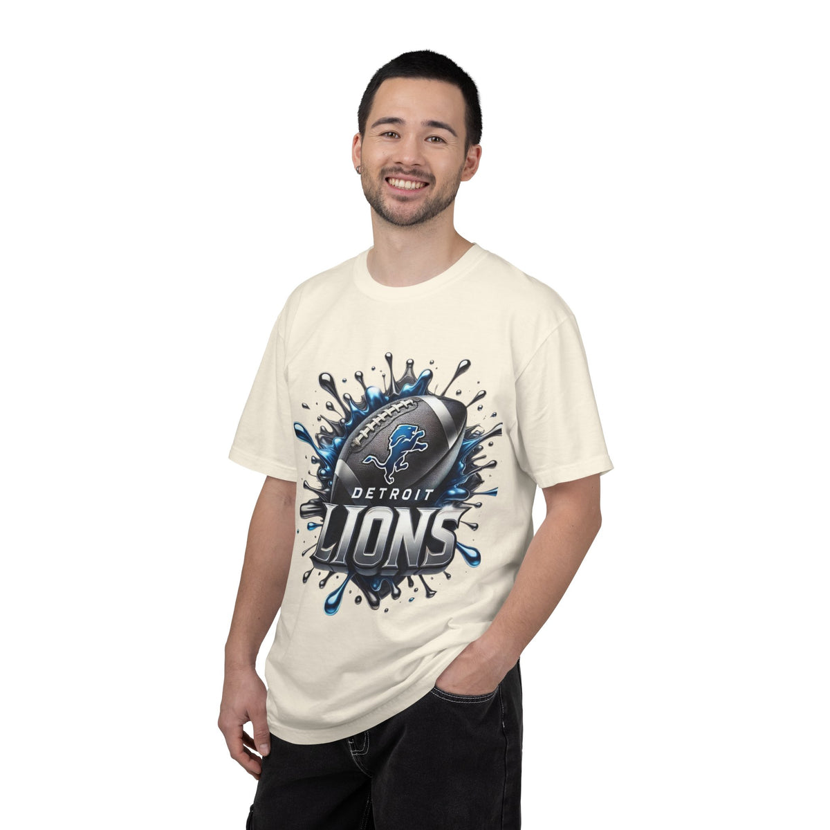 Detroit Lions Football Splash T-Shirt