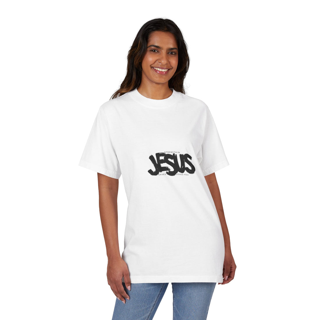 Unisex Jesus Graphic Drop-Shoulder T-Shirt for Casual Style