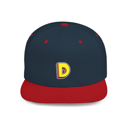 Flat Bill Snapback Cap - D represent Deron Cap, Hat with Letter Design, Baseball Cap for Men, Women and Kids, Adjustable Snapback Cap,