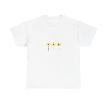 Sunflower Unisex Heavy Cotton Tee - Bright &amp; Cheerful Casual Wear