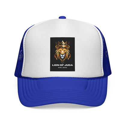 Lion of Judah Trucker Cap, Faith-Based Snapback Hat, Christian Gift, Casual Style, Outdoor Adventure, King Jesus Apparel