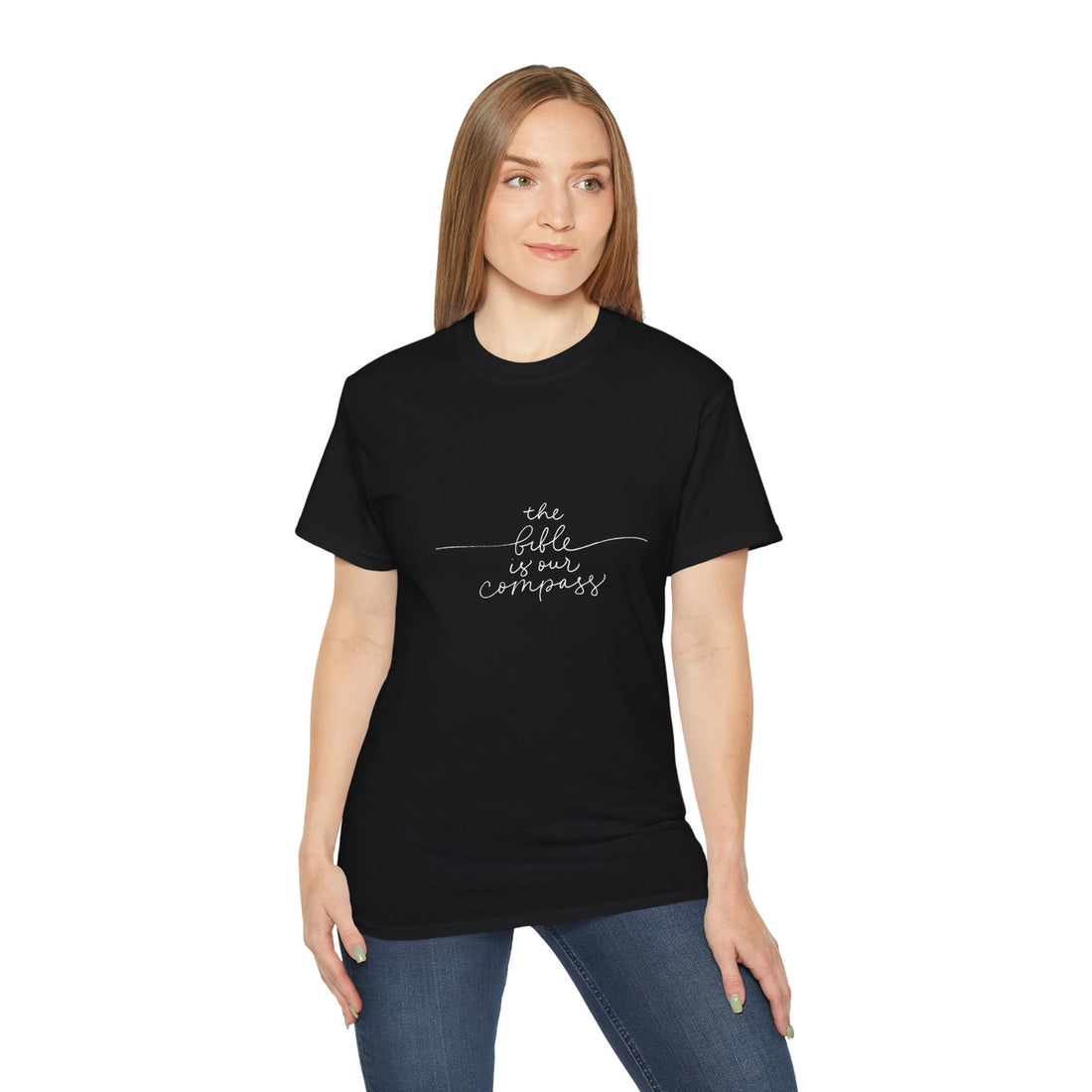 Inspiring Faith Tee - &quot;The Bible is Our Compass&quot; - Unisex Ultra Cotton T-Shirt