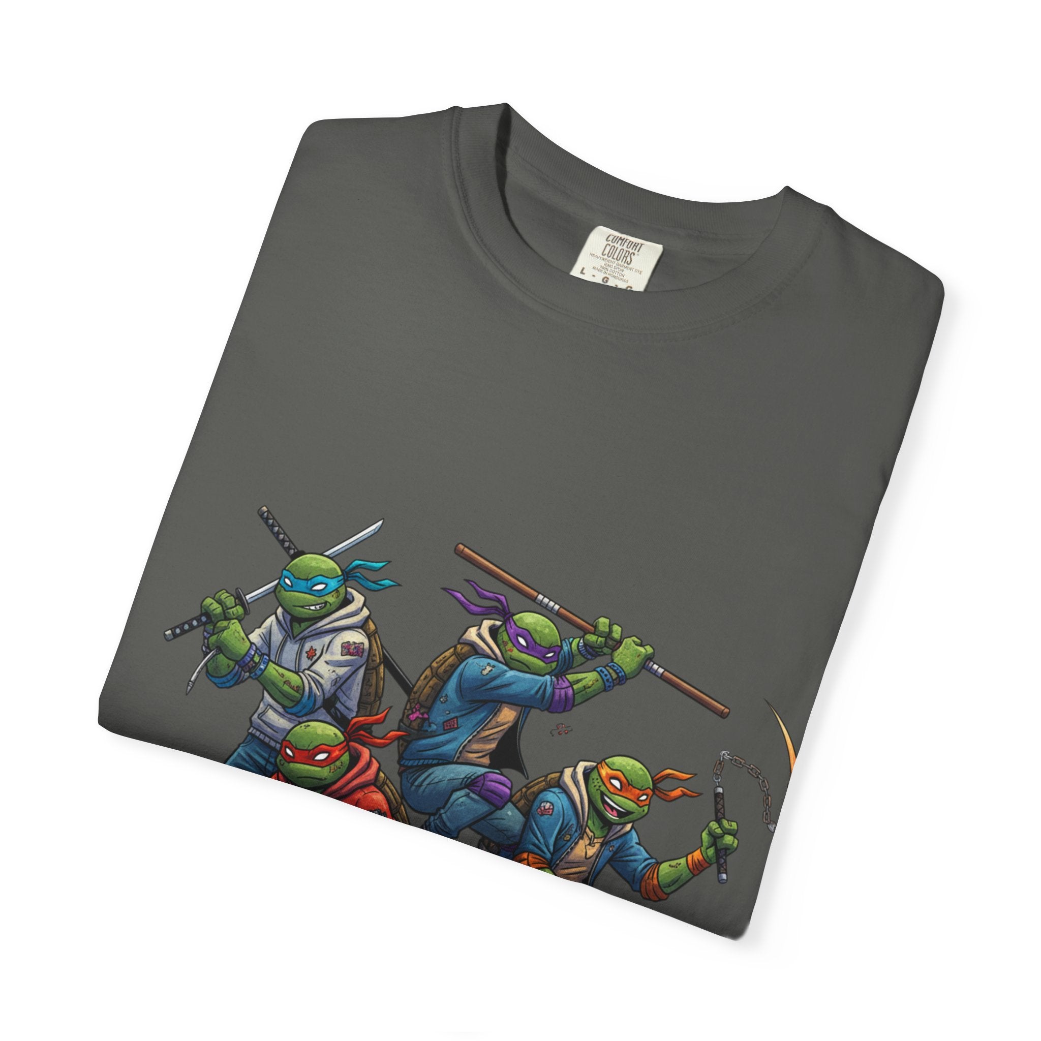 Ninja Turtle Trio T-Shirt | Retro Comic Heroes, Action Pose