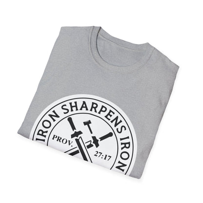 T-Shirt — "Iron Sharpens Iron" Christian Workout Tee (Prov. 27:17)