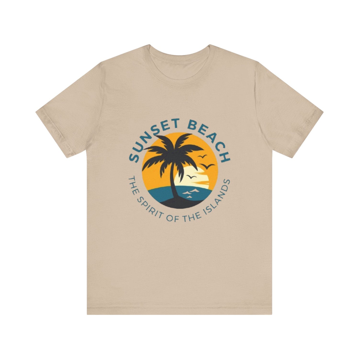 Unisex Graphic Tee - Sunset Beach Printed Tee -Eco-Friendly Gift Shirt
