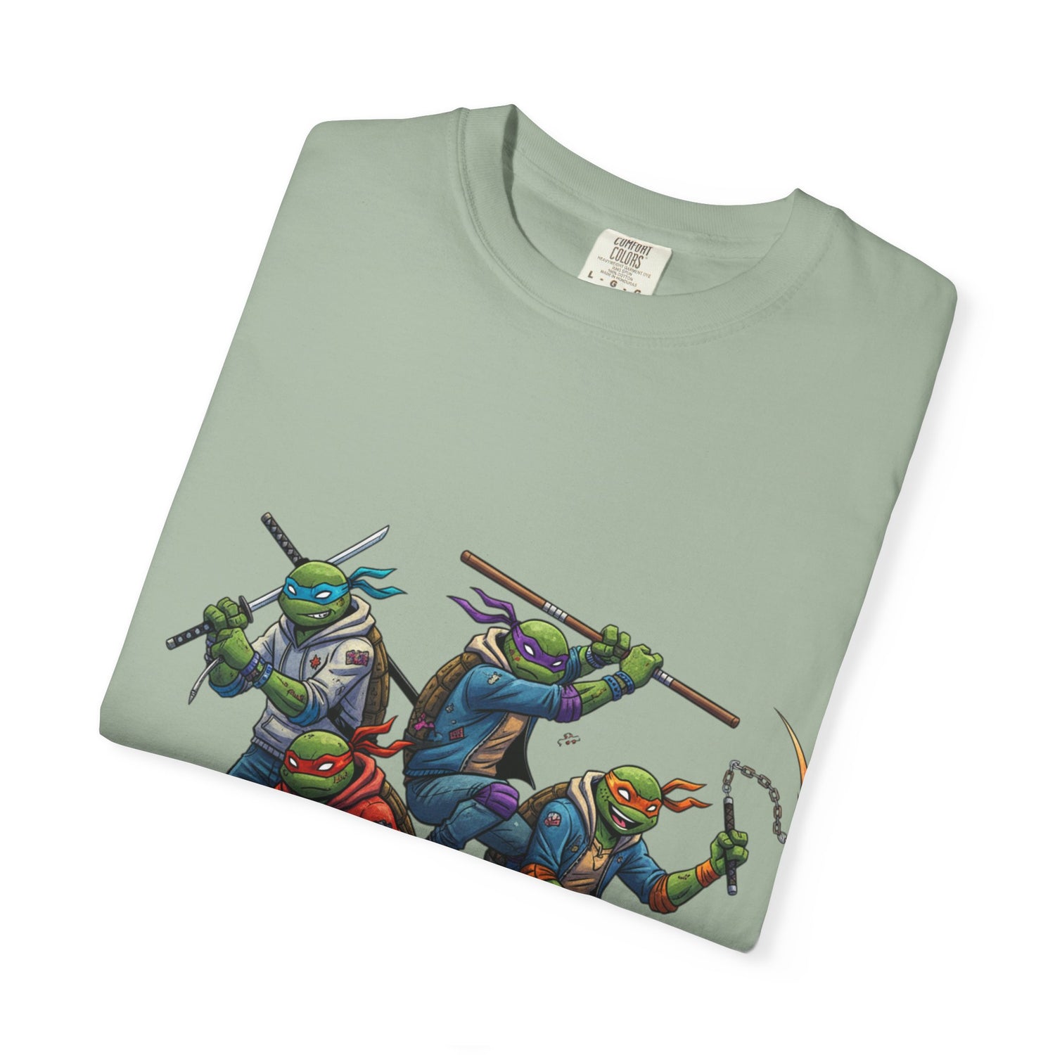 Ninja Turtle Trio T-Shirt | Retro Comic Heroes, Action Pose