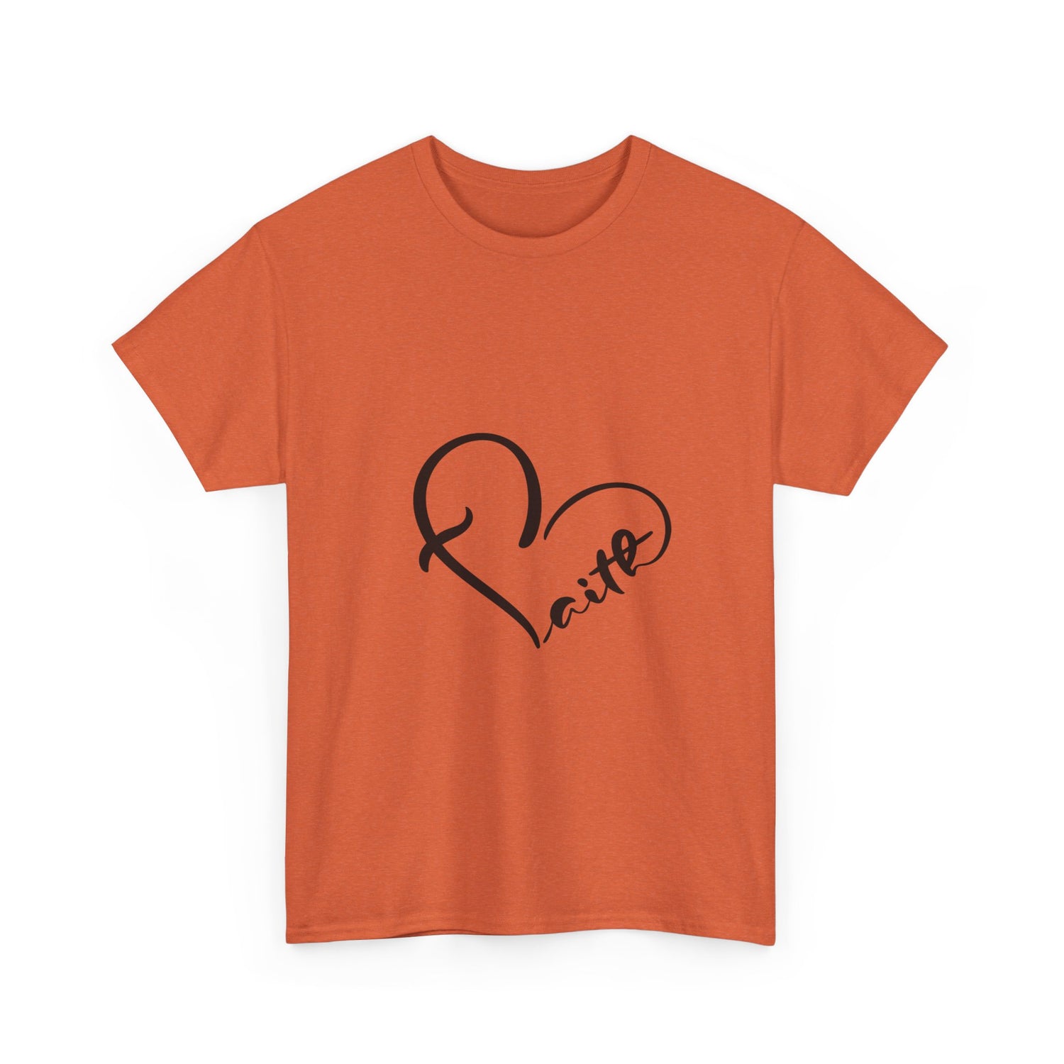 Unisex Heavy Cotton Tee - Stylish Heart Design for Love Enthusiasts