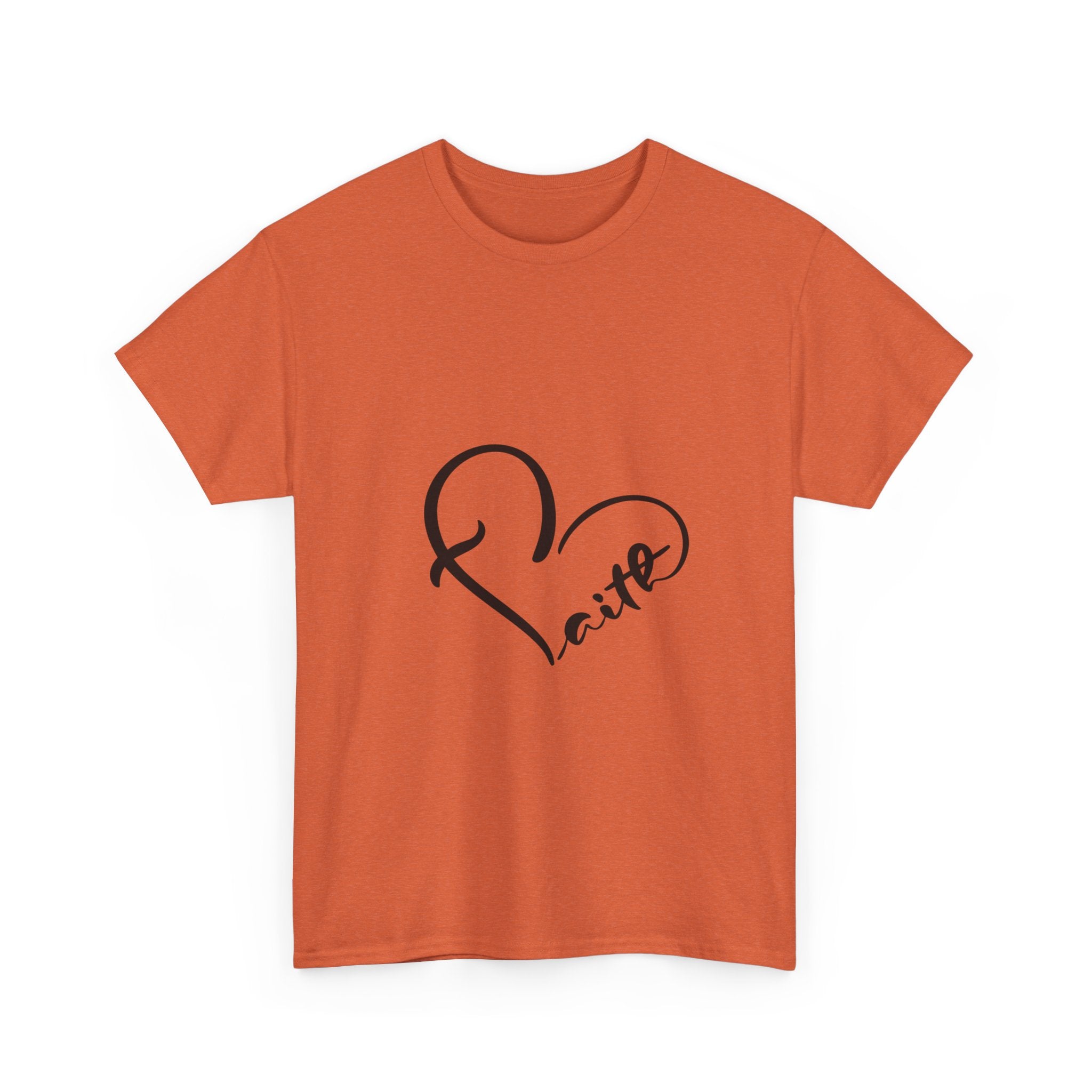 Unisex Heavy Cotton Tee - Stylish Heart Design for Love Enthusiasts
