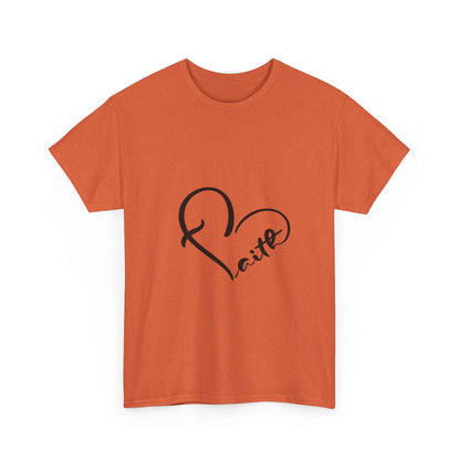 Unisex Heavy Cotton Tee - Stylish Heart Design for Love Enthusiasts