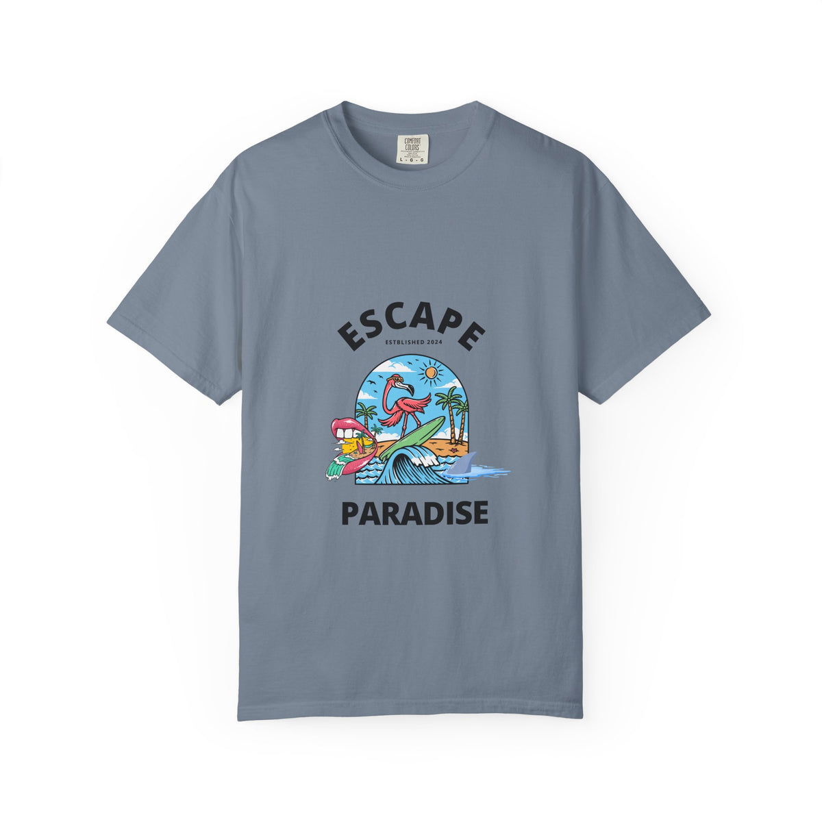 Escape Paradise Unisex Garment-Dyed T-shirt | Tropical Vibes Tee for Beach Lovers
