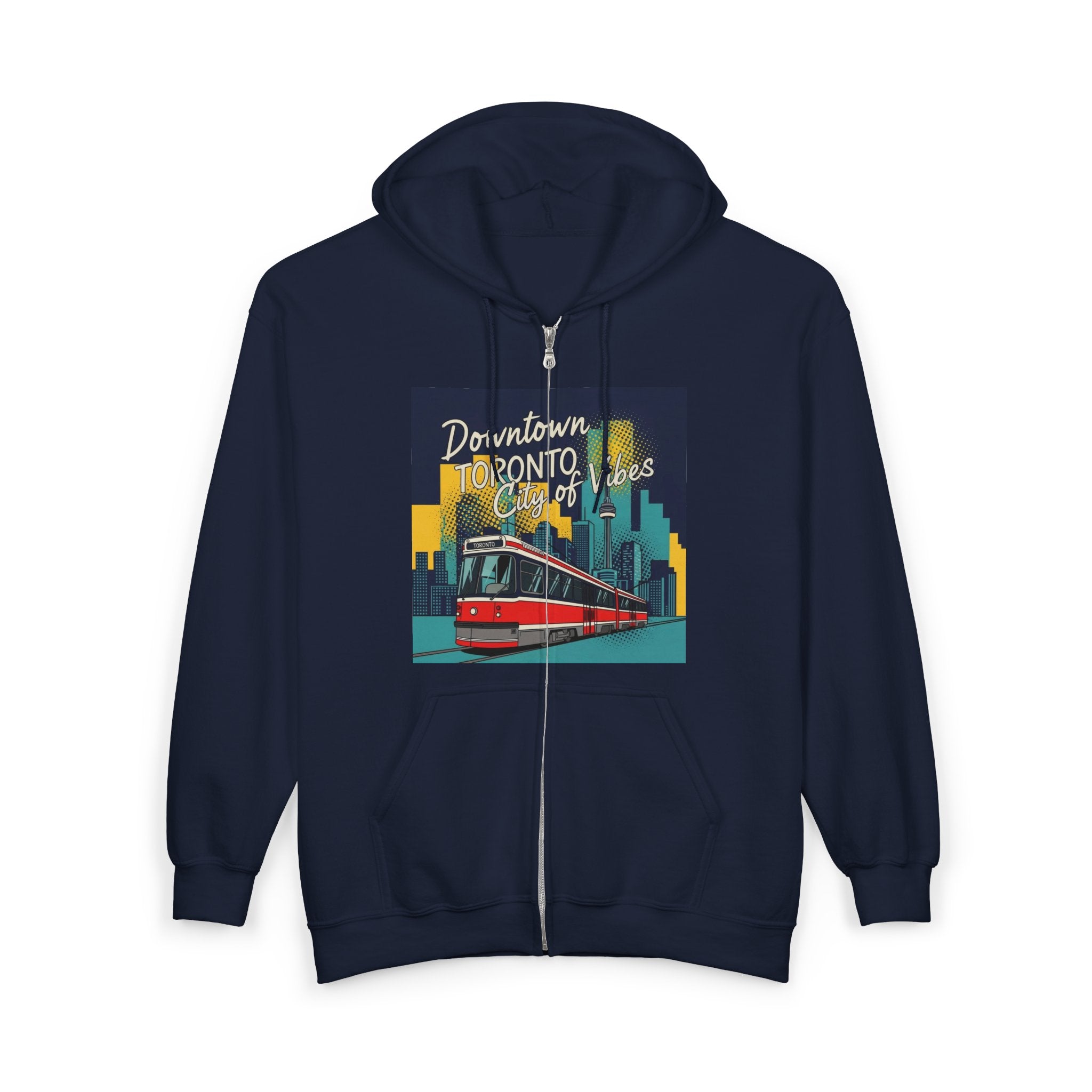 Toronto Tram Hoodie, Cozy Zip-Up Sweatshirt, City Life Apparel, Toronto [...]