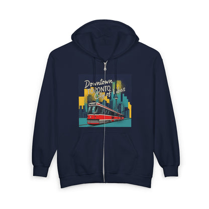Toronto Tram Hoodie, Cozy Zip-Up Sweatshirt, City Life Apparel, Toronto [...]