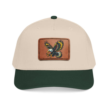 Eagle Leather Patch Baseball Cap — Vintage Flight Embroidered Patch Hat