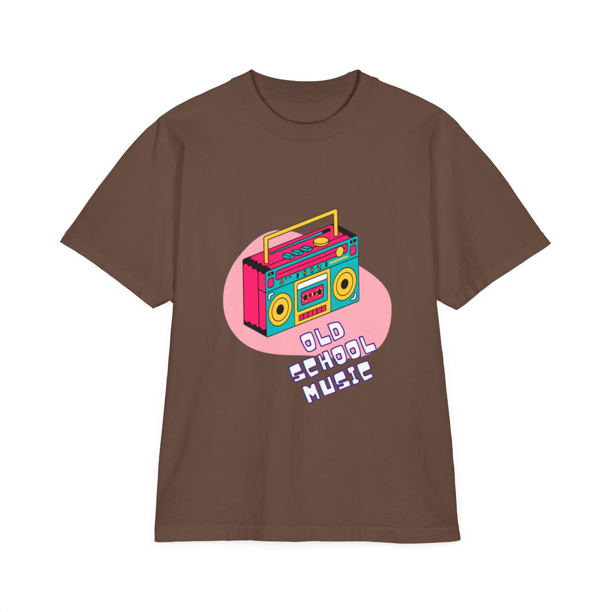 Old School Music Graphic T-Shirt - Retro Boombox Design