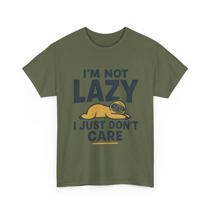 Lazy Sloth Unisex Tee, Funny Graphic T-Shirt, Perfect for Relaxation, Gifts for Friends, Cute Sloth Apparel