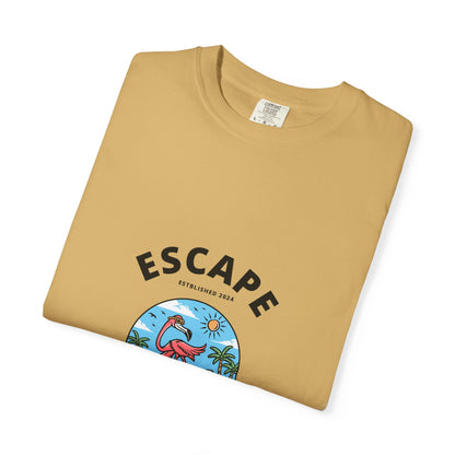 Escape Paradise Unisex Garment-Dyed T-shirt | Tropical Vibes Tee for Beach Lovers