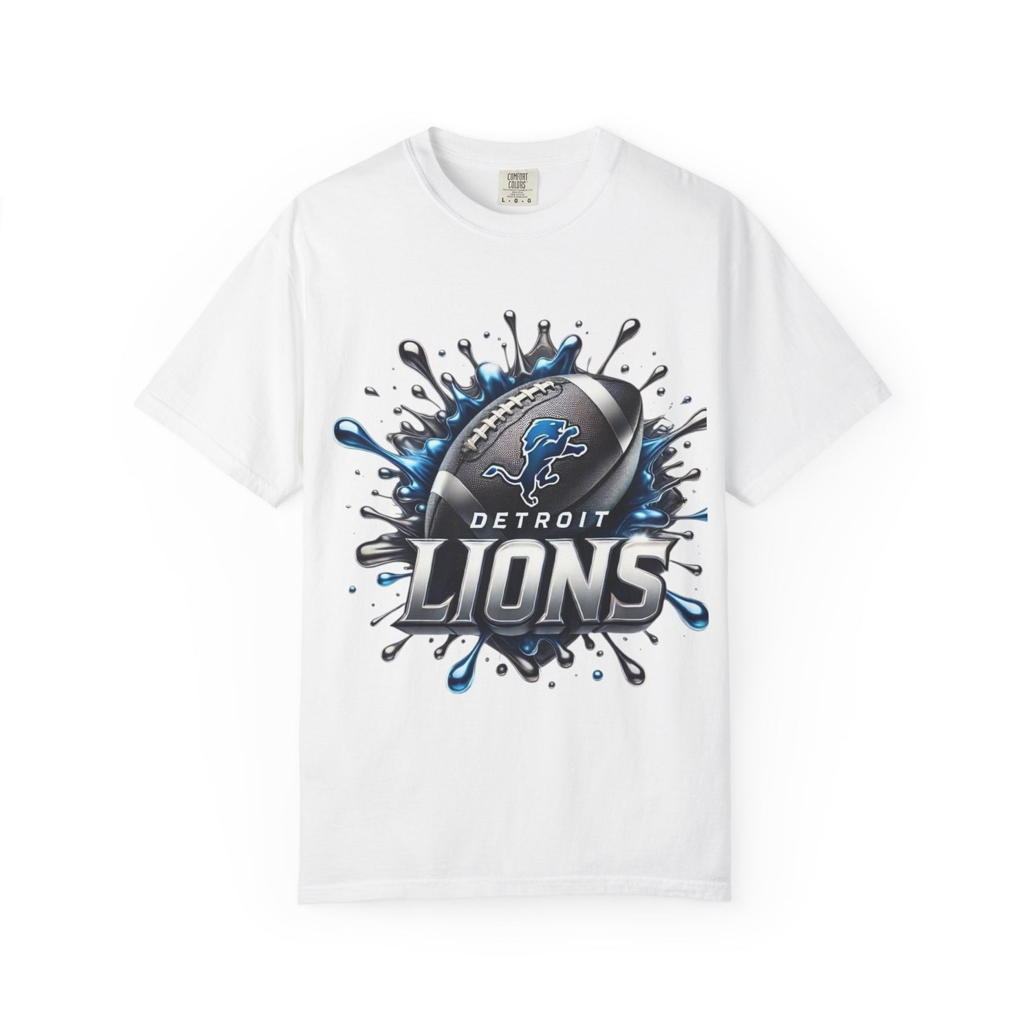 Detroit Lions Football Splash T-Shirt