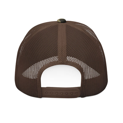 Camouflage Trucker Hat with New York Embroidery, Outdoor Cap for Hiking, Stylish Dad Hat, Adjustable Mesh Snapback, Gift for Him
