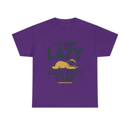 Lazy Sloth Unisex Tee, Funny Graphic T-Shirt, Perfect for Relaxation, Gifts for Friends, Cute Sloth Apparel