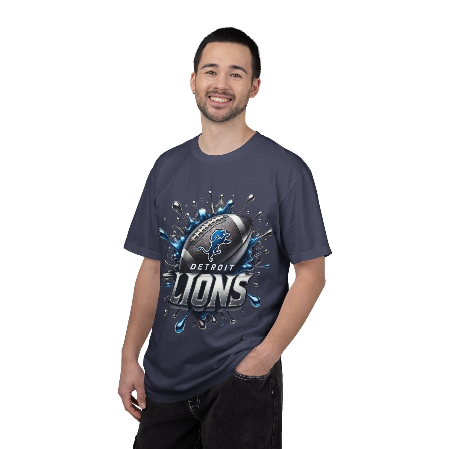 Detroit Lions Football Splash T-Shirt