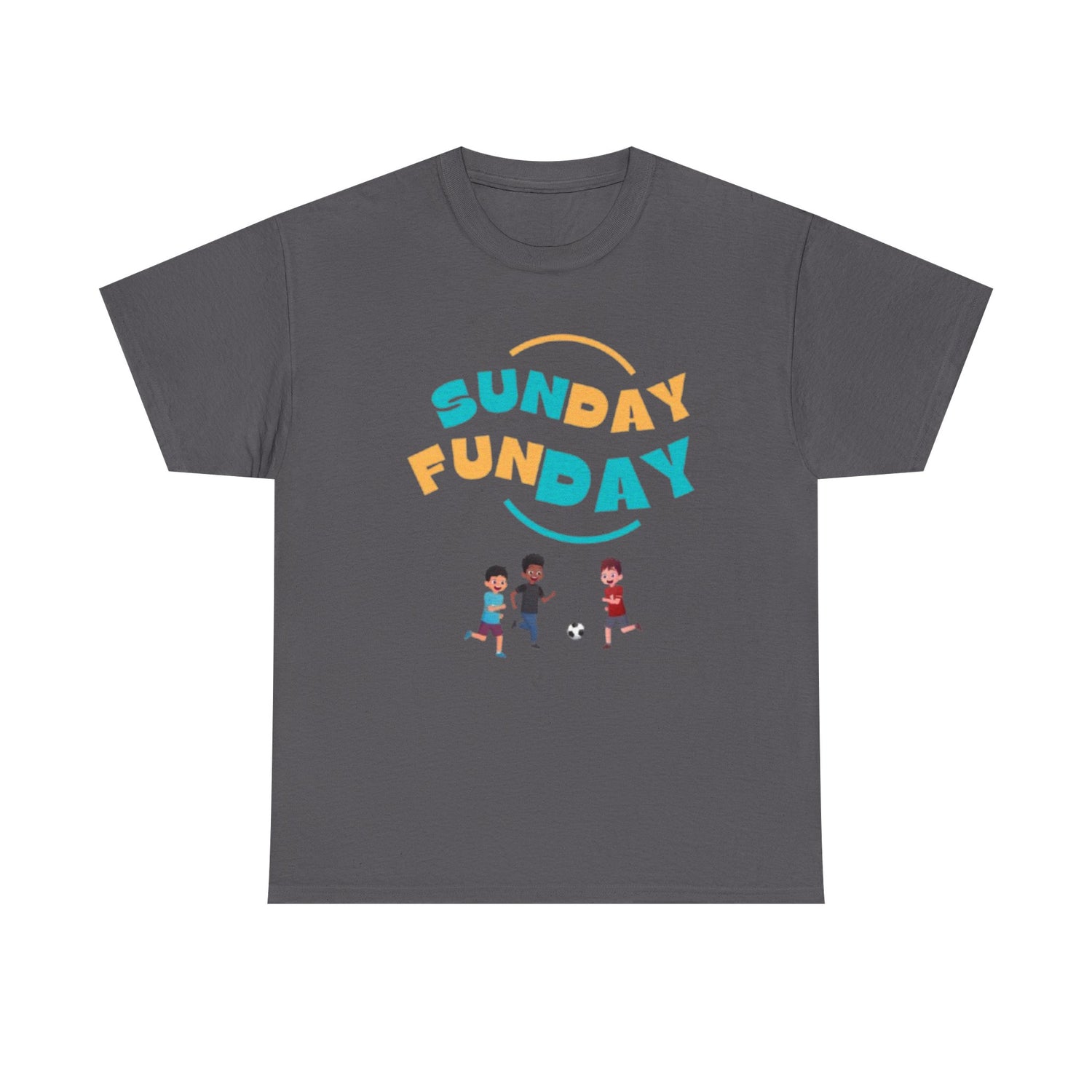 Unisex Heavy Cotton Tee - Sunday Funday Printed  T-Shirt - Comfortable Casual Wear Tee - Unique Graphic Tee - Gift