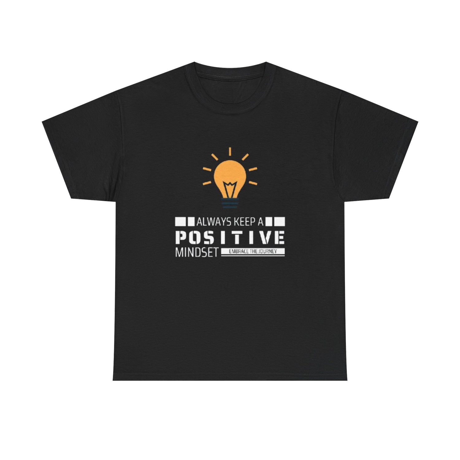 Unisex Heavy Cotton Tee - Positive Mindset Printed  T-Shirt - Comfortable Casual Wear Tee - Unique Graphic Tee - Gift