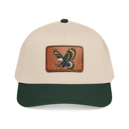 Eagle Leather Patch Baseball Cap — Vintage Flight Embroidered Patch Hat