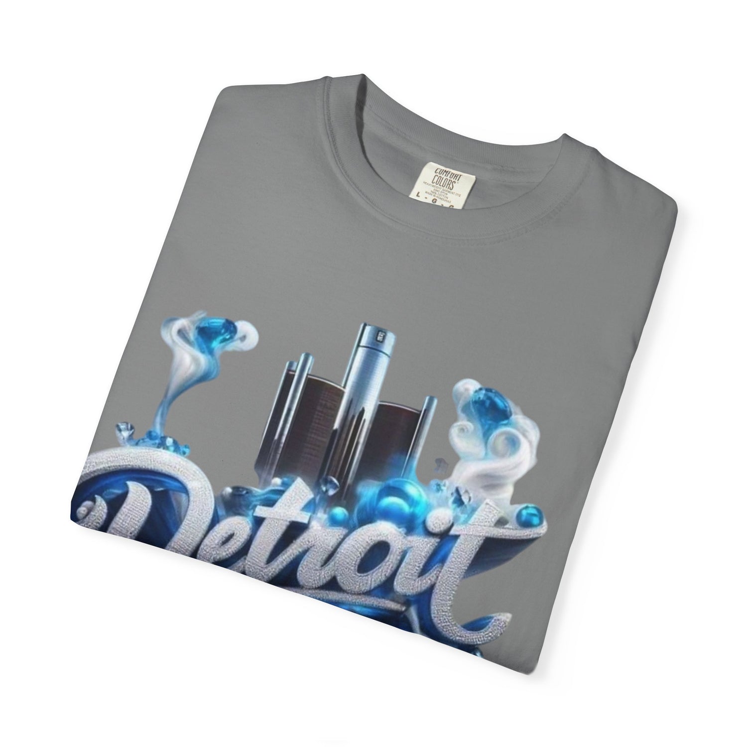 Detroit Skyline Lions T-Shirt — Retro Motor City Graphic Tee