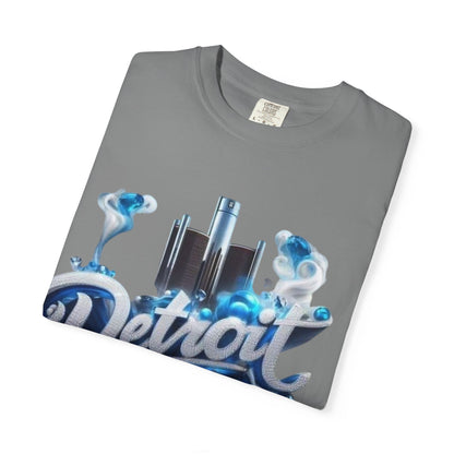 Detroit Skyline Lions T-Shirt — Retro Motor City Graphic Tee
