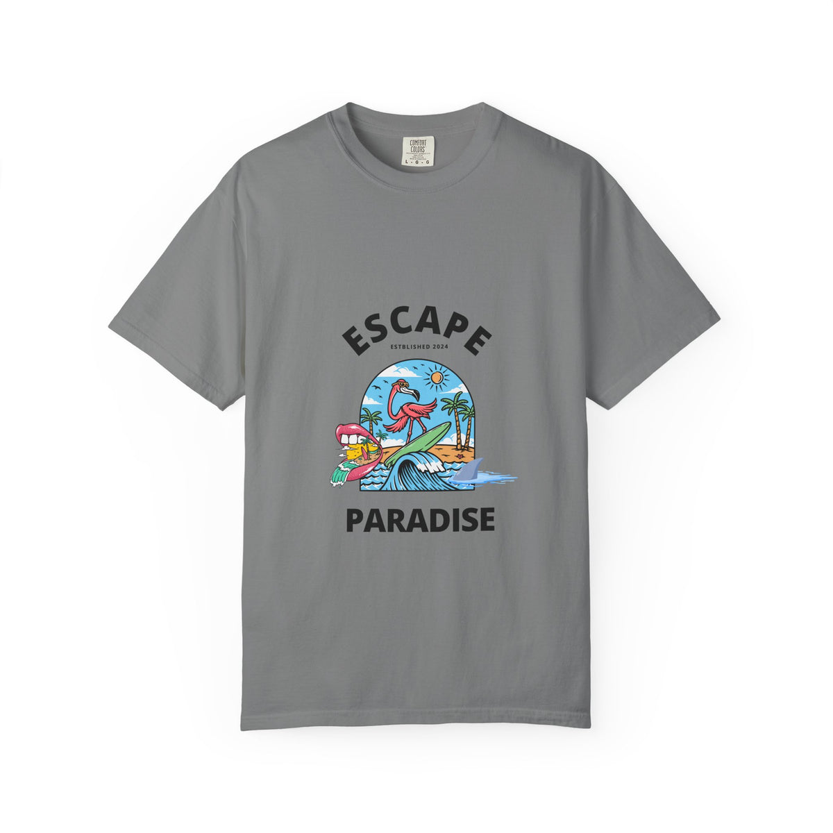 Escape Paradise Unisex Garment-Dyed T-shirt | Tropical Vibes Tee for Beach Lovers