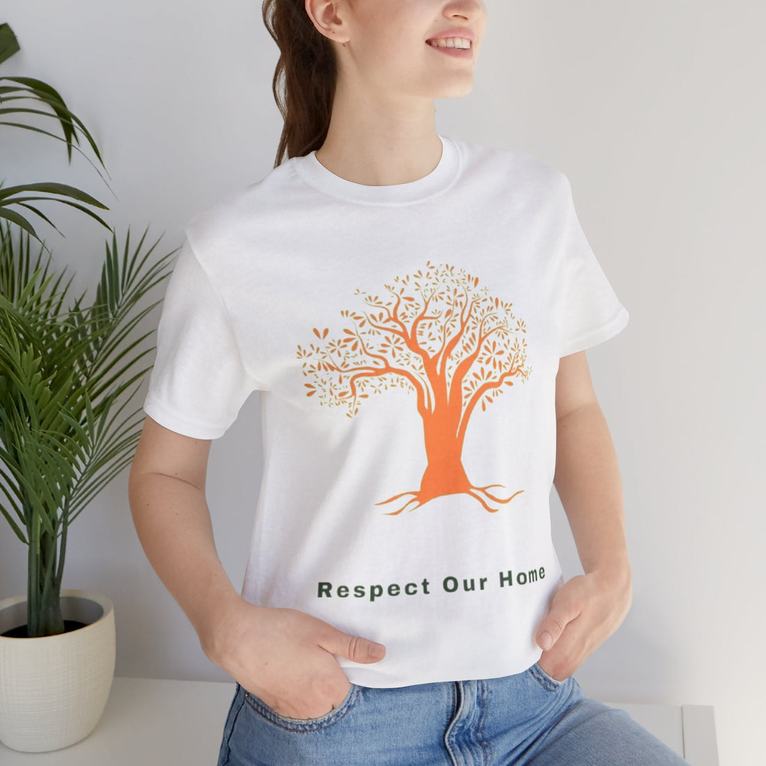 Respect Our Home Tree Graphic Tee - Eco-Friendly Unisex T-Shirt