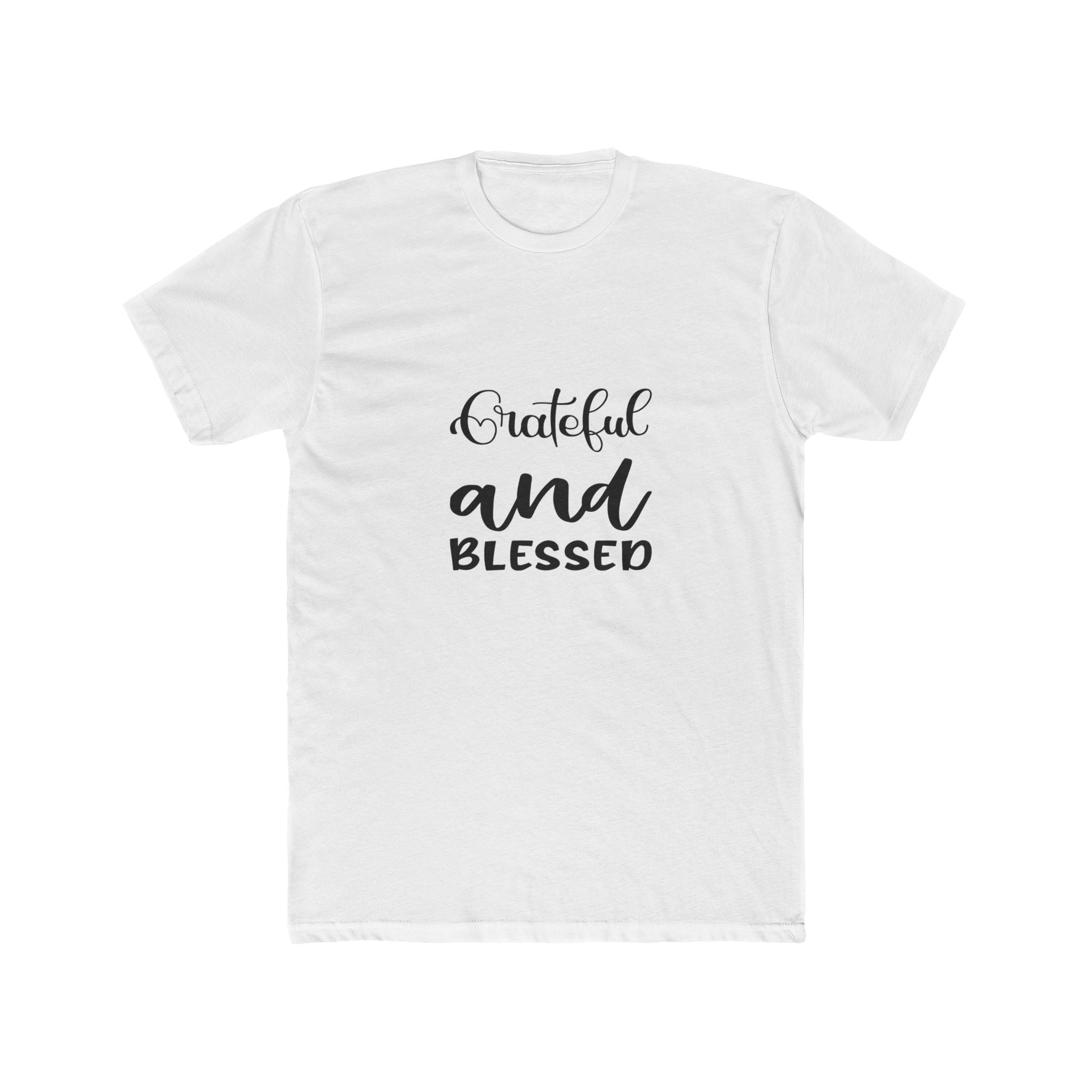 Grateful and Blessed Unisex Cotton Crew Tee