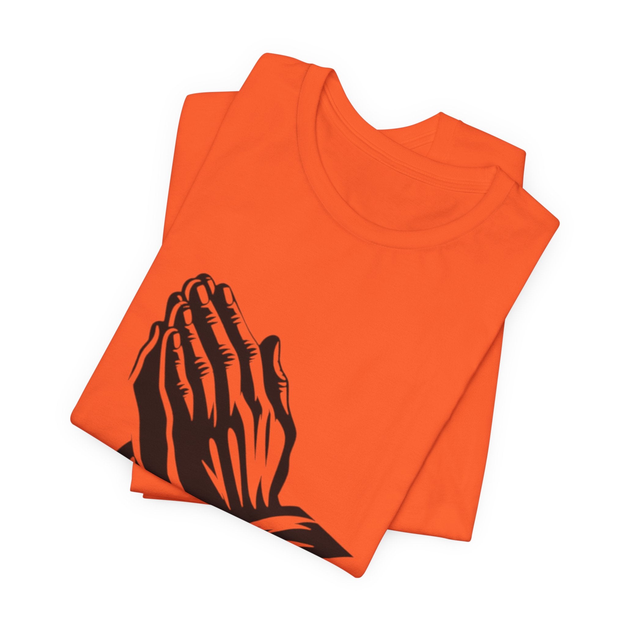 Prayer Hands &amp; Bible T-Shirt — Christian Faith Tee for Church, Prayer, Religious Gifts