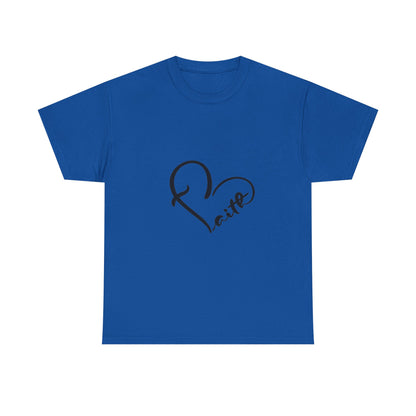 Unisex Heavy Cotton Tee - Stylish Heart Design for Love Enthusiasts